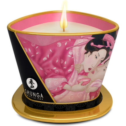 SHUNGA VELA DE MASAJE ROSA AFRODISIACA 170 ML - 001