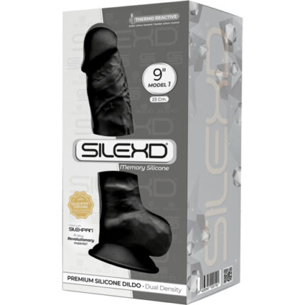 SILEXD MODELO 1 - PENE REALÍSTICO 23CM - NEGRO - 002