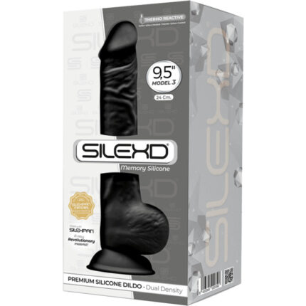 SILEXD MODELO 3 - PENE REALÍSTICO 24CM - NEGRO - 002
