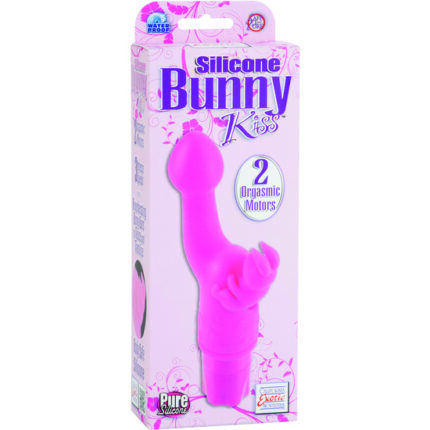SILICONE CONEJITO VIBRADOR KISS ROSA - 002