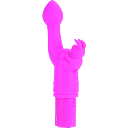SILICONE CONEJITO VIBRADOR KISS ROSA - 001