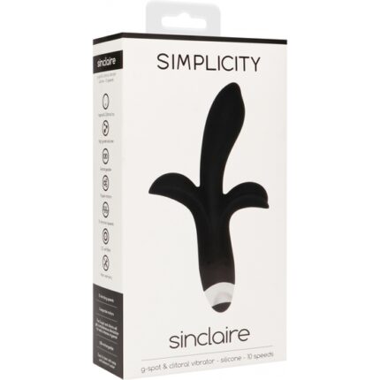 SINCLAIRE VIBRADOR CLÍTORIS + PUNTO G - NEGRO - 002