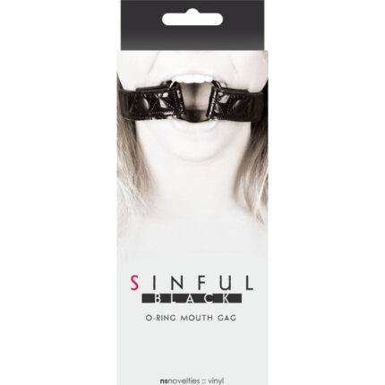 SINFUL MORDAZA CON ANILLA NEGRO - 002