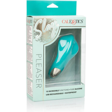 SLAY PLEASER - MASAJEADOR SILICONA TURQUESA - 002