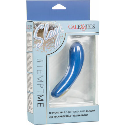 SLAY TEMPT ME - MASAJEADOR SILICONA -AZUL - 002