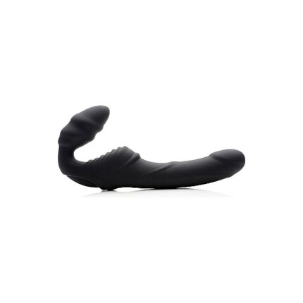 SLIM RIDER PENE SIN SUJECIÓN DE SILICONA CON VIBRACIÓN - NEGRO - 001