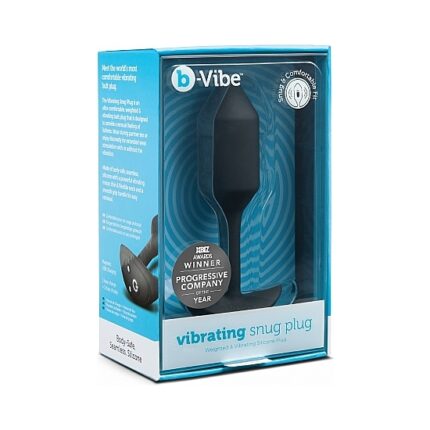 SNUG PLUG ANAL SILICONA CON VIBRACIÓN 12CM - NEGRO - 002