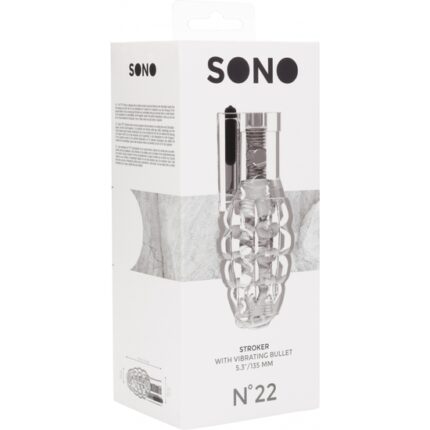 SONO N 22 MASTURBADOR MASCULINO VIBRADOR TRANSPARENTE - 002