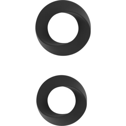 SONO N 24 SET ANILLOS PENE SILICONA NEGRO - 002