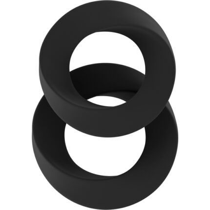 SONO N 24 SET ANILLOS PENE SILICONA NEGRO - 001