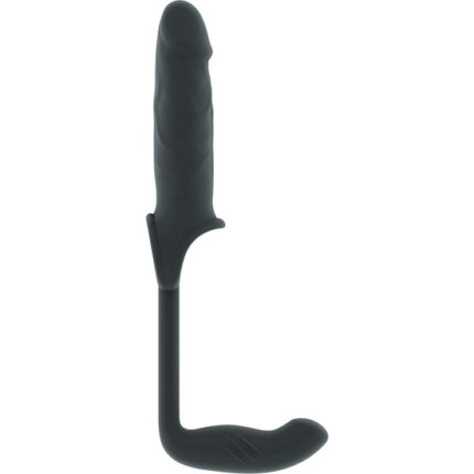 SONO N. 34 EXTENSOR PARA EL PENE ELÁSTICO CON PLUG GRIS - 002