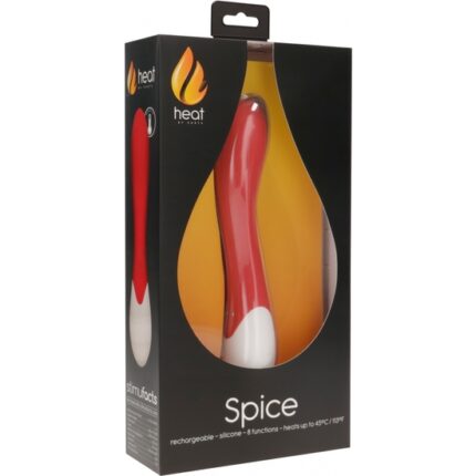 SPICE - VIBRADOR CON CALOR PUNTO G RECARGABLE - ROJO - 002