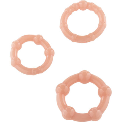 STAY HARD - JUEGO TRES ANILLOS PENE COLOR CARNE - 001