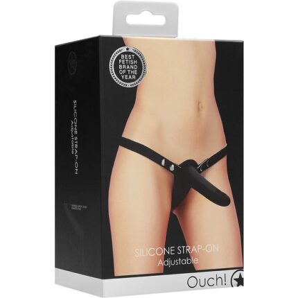 STRAP-ON - CORREA DE SILICONA - AJUSTABLE - NEGRO - 002