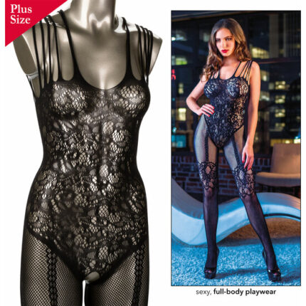 STRAPPY LACE BODY SUIT + - 001