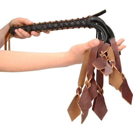 STYLISH 22 TAILS WITH 12 HANDLE COVER DESIGN - ITALIAN LEATHER 86X4CM - 002