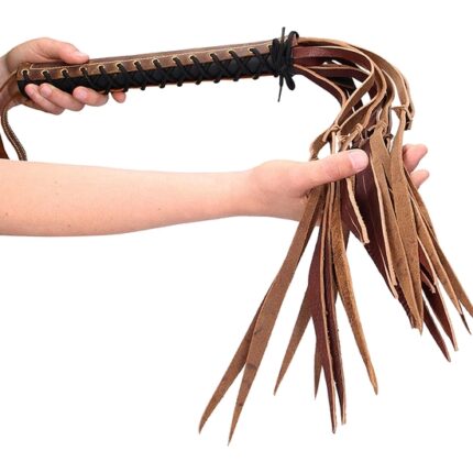 STYLISH 22 TAILS WITH 12 HANDLE - ITALIAN LEATHER 86X4CM - 002
