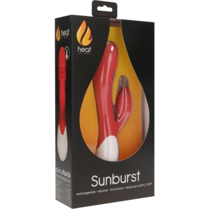 SUNBURST - VIBRADOR RAMPANTE CON CALOR - ROJO - 002