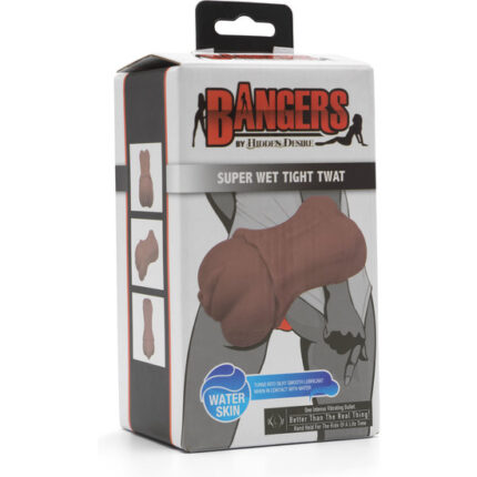 SUPER WET TIGHT TWAT MASTURBADOR VAGINA CON VIBRACIÓN - MARRÓN - 002