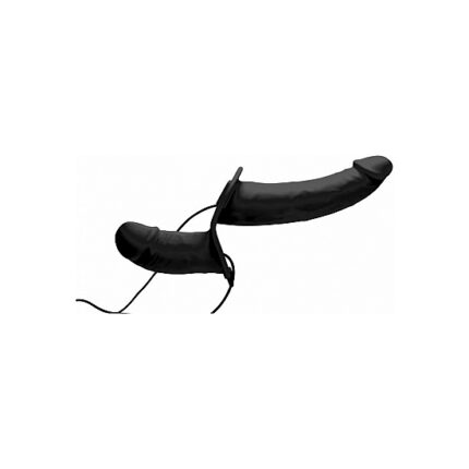 SUPREME PLEASURE ARNÉS CON DOBLE DILDO VIBRADOR - NEGRO - 001