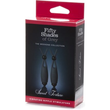 SWEET TEASE VIBRATING PINZAS PEZONES CON VIBRACIÓN - NEGRO - 002