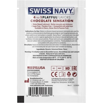 SWISS NAVY 4 IN 1 CHOCOLATE SENSATION 5 ML - 002