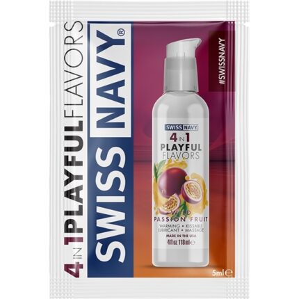 SWISS NAVY 4 IN 1 WILD PASSION FRUIT 5 ML - 001