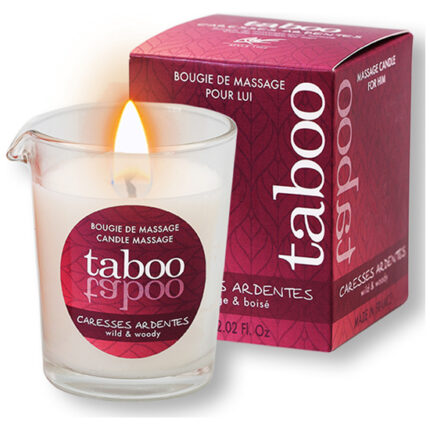 TABOO VELA DE MASAJE PARA ÉL CARESSES ARDENTES AROMA HELECHO - 001