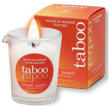 TABOO VELA DE MASAJE PARA ELLA PECHE SUCRE AROMA NECTARINA - 001
