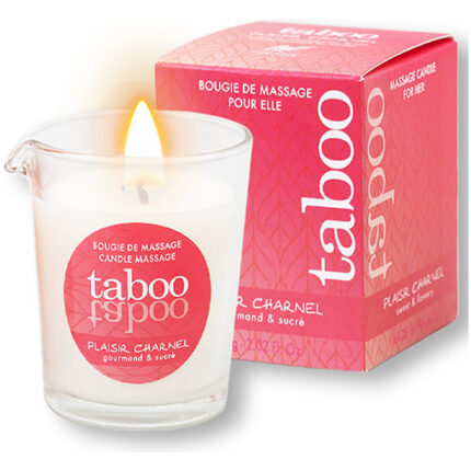 TABOO VELA DE MASAJE PARA ELLA PLAISIR CHARNEL AROMA FLOR DE CACAO - 001