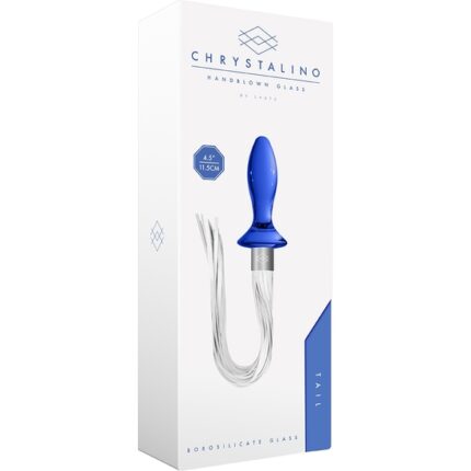 TAIL DILDO DE CRISTAL CON LATIGO AZUL - 002