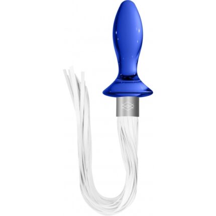 TAIL DILDO DE CRISTAL CON LATIGO AZUL - 001