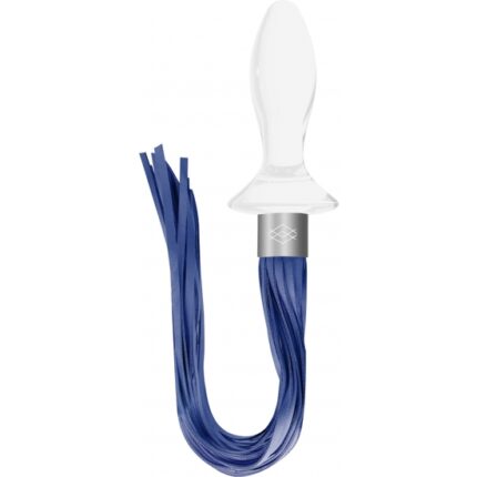TAIL DILDO DE CRISTAL CON LATIGO BLANCO - 002