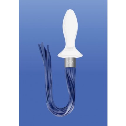 TAIL DILDO DE CRISTAL CON LATIGO BLANCO - 001