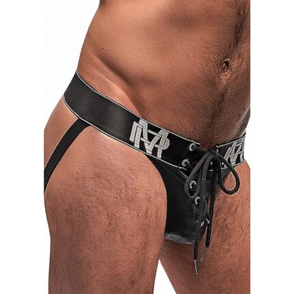 TANGA CON CORDONES JOCK - NEGRO - 001