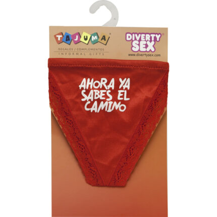 TANGA ROJO CHICA AHORA YA SABES - 001