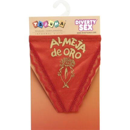 TANGA ROJO CHICA ALMEJA DE ORO - 001