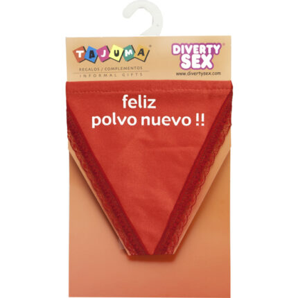 TANGA ROJO CHICA FELIZ POLVO - 001