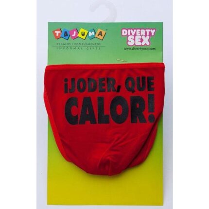 TANGA ROJO CHICO ¡JODER QUE CALOR! - 001