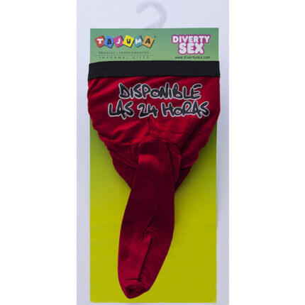 TANGA ROJO TERCIOPELO TROMPA MUSICAL DISPONIBLES LAS 24 HORAS - 001