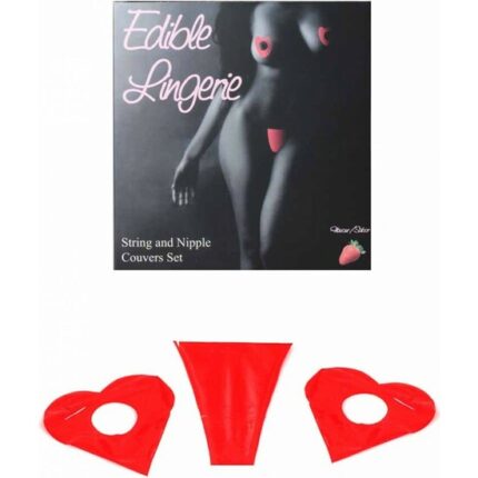 TANGA Y CUBREPEZONES FRESA - 001