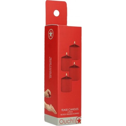TEASE CANDLES - SINFUL SMELL - 4 PIECES - ROJO - 002