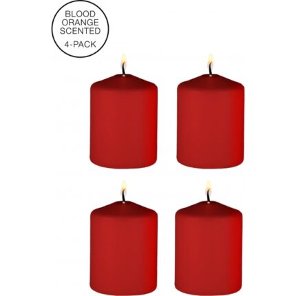 TEASE CANDLES - SINFUL SMELL - 4 PIECES - ROJO - 001