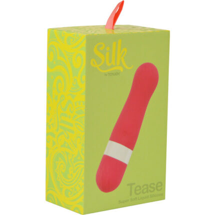 TEASE MINI VIBRADOR DE SILICONA - ROSA - 002