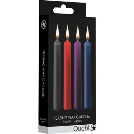 TEASING WAX CANDLES - PARAFINA - 4-PACK - COLORES MEZCLADOS - 002