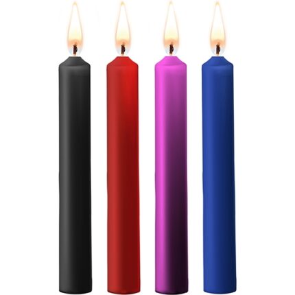 TEASING WAX CANDLES - PARAFINA - 4-PACK - COLORES MEZCLADOS - 001