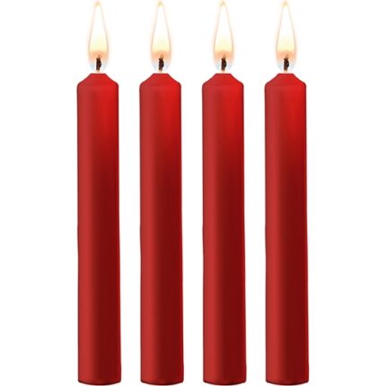 TEASING WAX CANDLES - PARAFINA - 4-PACK - ROJO - 001