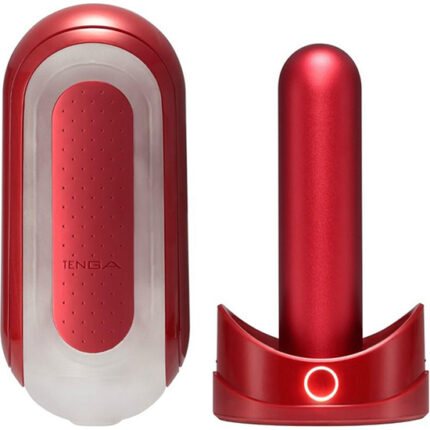 TENGA - FLIP ZERO 0 RED AND FLIP WARMER SET - MASTURBADOR CON CALOR - 002