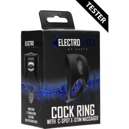 TESTER - ANILLO ESTIMULANTE C-SPOT E-STIM MASSAGER - NEGRO - 002