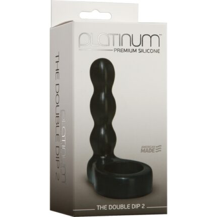 THE DOUBLE DIP 2 PLUG / DILDO NEGRO - 002